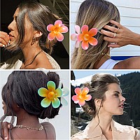 6Pcs Flower Claw Clips Flower Hair Clips Large Claw Clips For Women Thick Hair Big Cute Daisy Hair Clips Non Slip Strong Hol