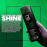 L3 Level 3 Oil Sheen Spray Adds Shine To Hair After Styling Infused With Vitamin E Olive And Coconut Oil And Herbal Extract