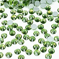 1440Pcs Ss16 40Mm Light Green Flatback Rhinestones Bulk K9 Glass Grass Green Gems Round Beads Stones Diamonds Nail Charms Jewel