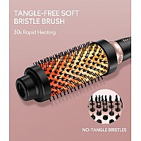 Terviiix 3 In 1 Thermal Brush Set Ceramic Curling Wand Fast Heating Hot Brush 3 Interchangeable Travel Curling Irons For Shor