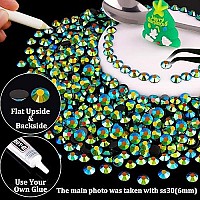 Belleboost 4000Pcs 4Mm Resin Rhinestones Bulk Emerald Black Ab Flatback Round Jelly Rhinestones Non Hotfix Crystal Gems Large Q