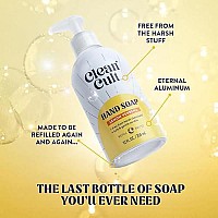 Cleancult Lemon Verbena Moisturizing Liquid Hand Soap Refillable Aluminum Bottle Made With Aloe Vera Nourishes Moist