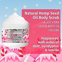 Hempz Limited Edition Candy Cane Lane Exfoliating Body Scrub 4 Oz Yummy Holiday Scented Sugar Body Scrub For Shower Bath