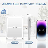 Auxmir Foldable Makeup Mirror With 3 Dimmable Color Lights Usb Rechargeable Lighted Vanity Mirror With Touch Screen Compact