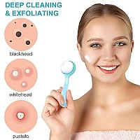 Hinzic Silicone Manual Facial Cleansing Brush Skin Friendly Waterproof Face Cleaning Scrubber Exfoliator Cleanser For Blackhead