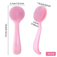 Hinzic Silicone Manual Facial Cleansing Brush Skin Friendly Waterproof Face Cleaning Scrubber Exfoliator Cleanser For Blackhead