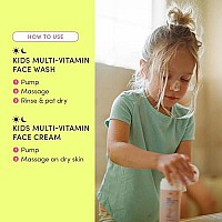 Evereden Kids Happy Face Duo Cool Peach Multivitamin Kids Face Wash Kids Face Cream Set Clean Vegan Skin Care For Kid