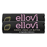 Ellovi Natural Lip Butter Lip Balm Ginger Lemon Pure Enough To Eat Made With Just 6 Vegan Ingredients 100 Natural Org