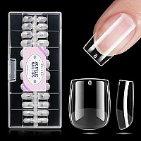 Gellen Extra Short Square Nail Tips 504Pcs Soft Gel Tips For Nail Extensions Full Cover Gel X Nail Tips Preshaped Clear False