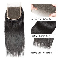 Straight Lace Closure Human Hair 4X4 Hd Lace Closure 18 Inch Unprocessed Brazilian Virgin Hair Lace Frontal Free Part Closure 10