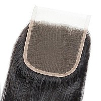 Straight Lace Closure Human Hair 4X4 Hd Lace Closure 18 Inch Unprocessed Brazilian Virgin Hair Lace Frontal Free Part Closure 10