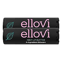 Ellovi Natural Lip Butter Lip Balm Mint Pure Enough To Eat Made With Just 6 Vegan Ingredients Moisturizing Lip Care For