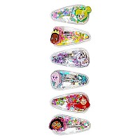 Luv Her Disney 100 Hair Accessories For Girls 6Pc Cute Hair Clips With Favorite Disney Figures Character Charms Magical Confet