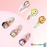 Luv Her Cocomelon Hair Clips For Girls 6Pc Magical Confetti Hair Clips With Favorite Cocomelon Character Charms Ages 3