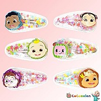 Luv Her Cocomelon Hair Clips For Girls 6Pc Magical Confetti Hair Clips With Favorite Cocomelon Character Charms Ages 3