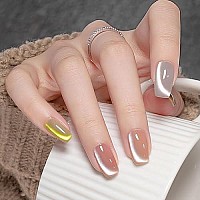 Mizhse Magnetic Cat Eye Gel Polish For Nail 10Ml Shimmer Moonlight Crystal Cateye Gel With Magnet Stick Gold Silver Gloss Auror