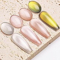 Mizhse Magnetic Cat Eye Gel Polish For Nail 10Ml Shimmer Moonlight Crystal Cateye Gel With Magnet Stick Gold Silver Gloss Auror