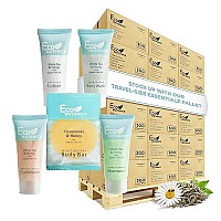 Eco Botanics Hotel Soaps Toiletries Bulk Set 085Oz Hotel Shampoo Conditioner Body Wash Body Lotion Bar Soap Travel Si