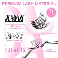 Calailis Lash Extension Kit For Travel Eyelash Extension Kit With 88Pcs D Curl Lash Clusters Lash Bond And Seal Lash Remover