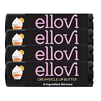 Ellovi Natural Lip Butter Lip Balm Creamsicle Pure Enough To Eat Made With Just 6 Vegan Ingredients 100 Natural Organ