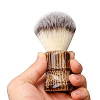 Grandslam Shaving Brush With Synthetic Hair Crueltyfree Shaving Cream Brush For Men 100 Solid Resin Handle Gently Exfoliate