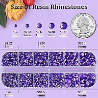 Resin Rhinestones For Crafting 1 Box Blue Purple Flatback Crystals For Bedazzling Crafts Diy Nail Art Decoration Non Hotfix Bu