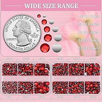 Resin Rhinestones For Crafting 2 Boxes Red Multi Sizes Flatback Bedazzling Crystals For Crafts Diy Nail Art Decoration Non Hot