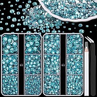 Resin Rhinestones For Crafting 2 Boxes Lake Blue Multi Sizes Flatback Bedazzling Crystals For Crafts Diy Nail Art Deco Non Hot