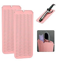 Silicone Heat Resistant Mat Pouch With Hanging Hole Travel Mat For Hair Straightener Curling Iron Flat Iron And Other Hot