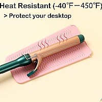 Silicone Heat Resistant Mat Pouch With Hanging Hole Travel Mat For Hair Straightener Curling Iron Flat Iron And Other Hot