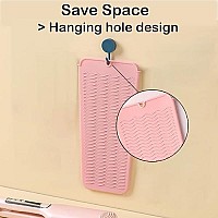 Silicone Heat Resistant Mat Pouch With Hanging Hole Travel Mat For Hair Straightener Curling Iron Flat Iron And Other Hot