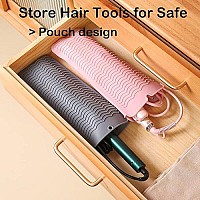 Silicone Heat Resistant Mat Pouch With Hanging Hole Travel Mat For Hair Straightener Curling Iron Flat Iron And Other Hot