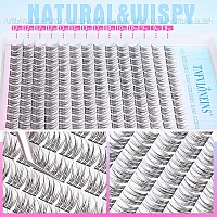 Natural Lash Extension Kit 168Pcs Lash Clusters Kit Wispy Eyelash Extensions 912Mm Individual Lashes Extensions With Bond And S