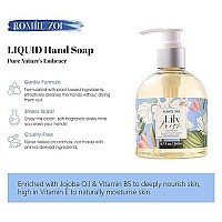 Romiie Zoi Liquid Hand Soap With Gift Box Pure Natures Embrace Lily Fresh 260Ml 87 Floz Pack Of 3