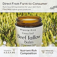 Beef Tallow Balm 4 Oz Organic Grass Fed And Finished Tallow Moisturizing Skin Care Tea Tree