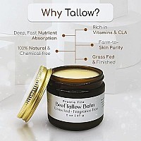 Beef Tallow Balm 4 Oz Organic Grass Fed And Finished Tallow Moisturizing Skin Care Tea Tree