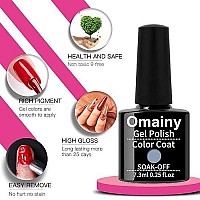 Omainy Jelly Gel Nail Polish Translucent Gel Nail Polish Crystal Jelly Gel Nail Polish Sheer Gel Nail Polish Soak Off Uv Led Nai