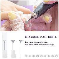 Oiiki 3Pcs Nail Drill Bits For Acrylic Nails Diamond Nail Bits Manicure Grinding Head Tools For Nail Art