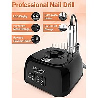 Professional Electric Nail Drill 35000Rpm Electric Nail Drill Machine With Speed Display Electric Nail File Set For Acrylic Na