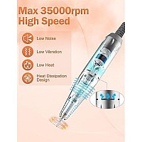 Professional Electric Nail Drill 35000Rpm Electric Nail Drill Machine With Speed Display Electric Nail File Set For Acrylic Na