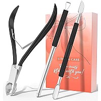 Utopia Care Cuticle Trimmer With Cuticle Pusher Nail Cuticle Trimmer Set Manicure Kit Pedicure Kit Sharp Cuticle Nippers Pro