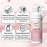 Svecke Lash Shampoo Kit For Eyelash Extension Eyelash Shampoo 2 Floz 60Ml Eyelash Extension Cleanser Lash Eyelid Foam Clea