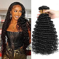 Saluna Deep Wave Bundles 14 14 14 Inch Full And Thick 3 Bundles 12A 100 Unprocessed Brazilian Virgin Human Hair Bundles Soft Cu