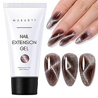 Makartt Cat Eye Poly Nail Gel 50Ml Gel Builder For Magnetic Effect Nail Extension Strengthener 3D Diy Hard Gel Manicure Nail Art