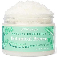 Scrubadub 18Oz Natural Sea Salt Body Scrub Peppermint Tea Tree Exfoliating Body Scrub Made In Usa Perfect Butt Legs Arms Han