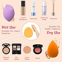 Pletpet 50 Pcs Mini Makeup Sponge Set With 40P Mini Beauty Blender And 10P Finger Powder Puff For Foundation Concealer Cosmetic