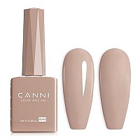 Canni Nude Gel Nail Polish 1Pcs Nude Gel Polish Nude Light Brown Grey Color Nail Polish Gel High Gloss Soak Off U V Gel Nail Fr