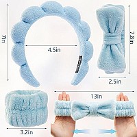 Ztomine Headbands For Women Spa Headband And Wristband Set Headband For Washing Facefacial Maskmakeup And Skin Caregifts