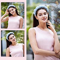 Ztomine Headbands For Women Spa Headband And Wristband Set Headband For Washing Facefacial Maskmakeup And Skin Caregifts