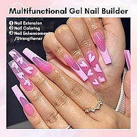 Makartt Poly Nail Gel50Ml Sheer Pink Gel Builder For Crystal Pink Color Nail Extension Strengthener Gel 3D Diy Hard Gel Manicur